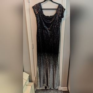 Black and Silver Torrid Gown 16